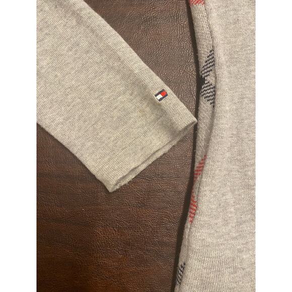 Tommy Hilfiger‎ Gray Argyle V-Neck Sweater Women's Med Preppy Academia Layering - Picture 6 of 8